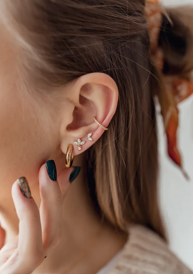 Earrings Gemstone Blossom Stud Earrings Sterling Silver Gold Hey Happiness Earrings Gemstone Blossom Stud Earrings Sterling Silver Gold Hey Happiness