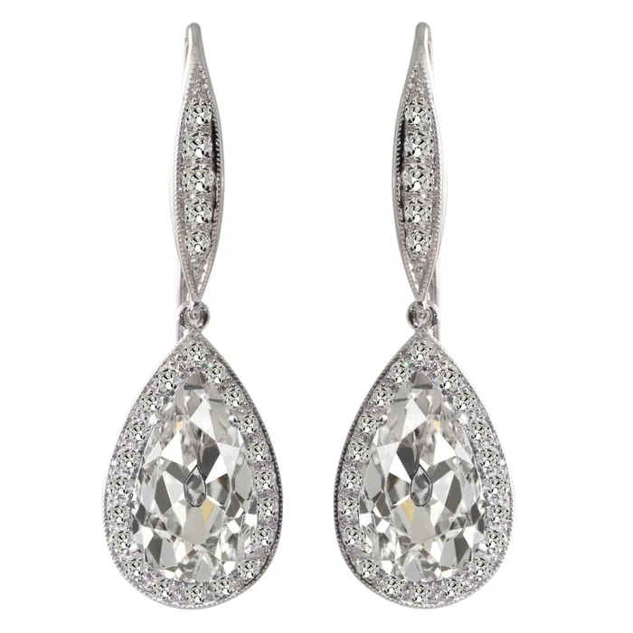 Earrings Halo Pear Round Real Diamond Old Miner Dangle Earrings 5 Carats Gold HarryChadEntcom Earrings Halo Pear Round Real Diamond Old Miner Dangle Earrings 5 Carats Gold HarryChadEntcom