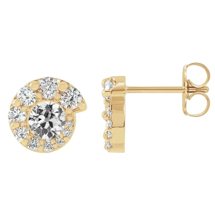 Earrings HarryChadEntcom Halo Real Natural Earth Mined Diamond Stud Earrings Round Old Miner 650 Carats Push Backs Earrings HarryChadEntcom Halo Real Natural Earth Mined Diamond Stud Earrings Round Old Miner 650 Carats Push Backs