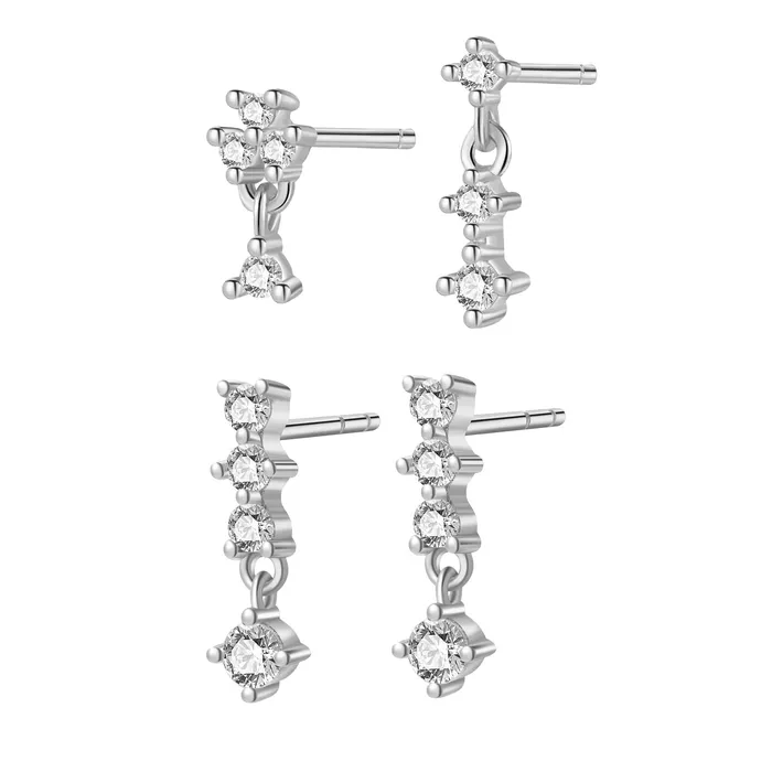 Earrings Hey Happiness Drop Earrings Set Sterling Silver