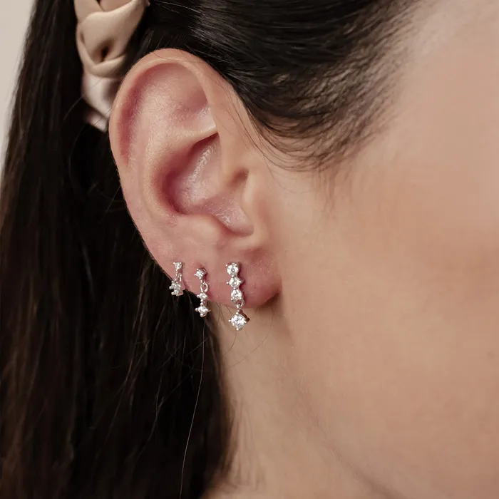 Earrings Hey Happiness Drop Earrings Set Sterling Silver