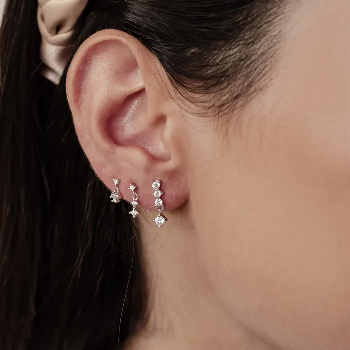 Earrings Hey Happiness Drop Earrings Set Sterling Silver