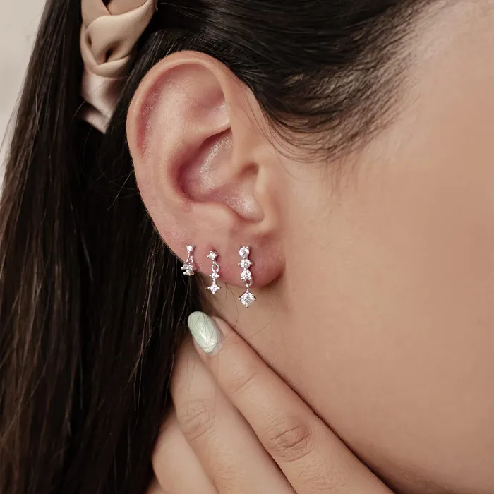 Earrings Hey Happiness Drop Earrings Set Sterling Silver