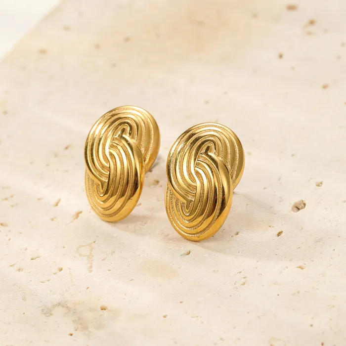 Earrings Hey Happiness Interlocking Circles Oversized Stud Earrings Waterproof Earrings Hey Happiness Interlocking Circles Oversized Stud Earrings Waterproof
