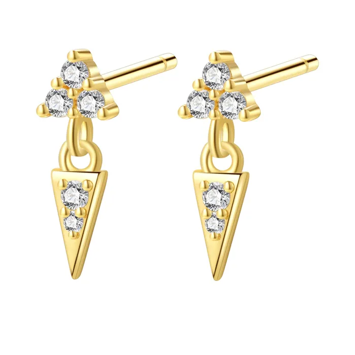 Earrings Hey Happiness Trinity Spike Stud Earrings Sterling Silver