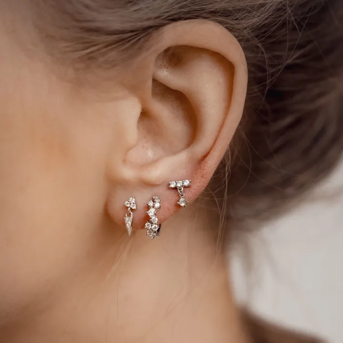 Earrings Hey Happiness Trinity Spike Stud Earrings Sterling Silver Earrings Hey Happiness Trinity Spike Stud Earrings Sterling Silver