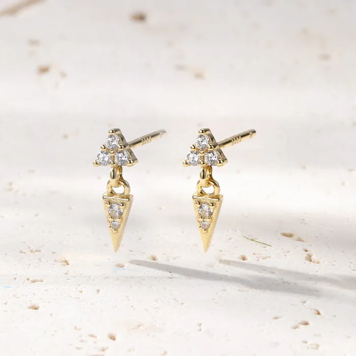 Earrings Hey Happiness Trinity Spike Stud Earrings Sterling Silver Earrings Hey Happiness Trinity Spike Stud Earrings Sterling Silver