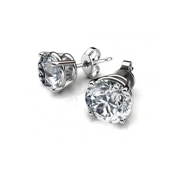 Earrings Sparkling Brilliant Cut 5 Carats Natural Earth Mined Diamonds Lady Studs Earrings Gold GB Earrings Sparkling Brilliant Cut 5 Carats Natural Earth Mined Diamonds Lady Studs Earrings Gold GB