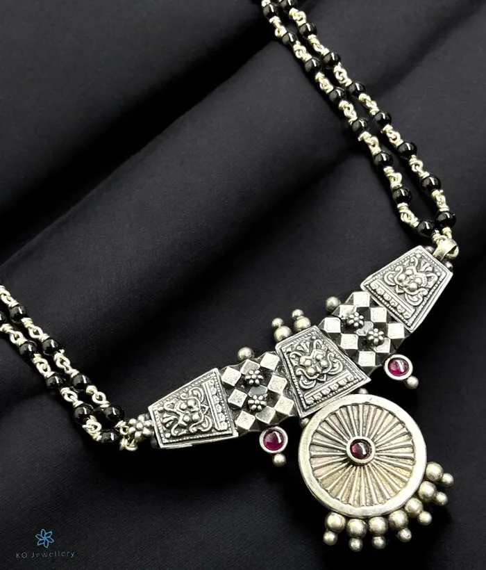 Earrings The Malvika Silver Mangalsutra Earrings Kolhapur