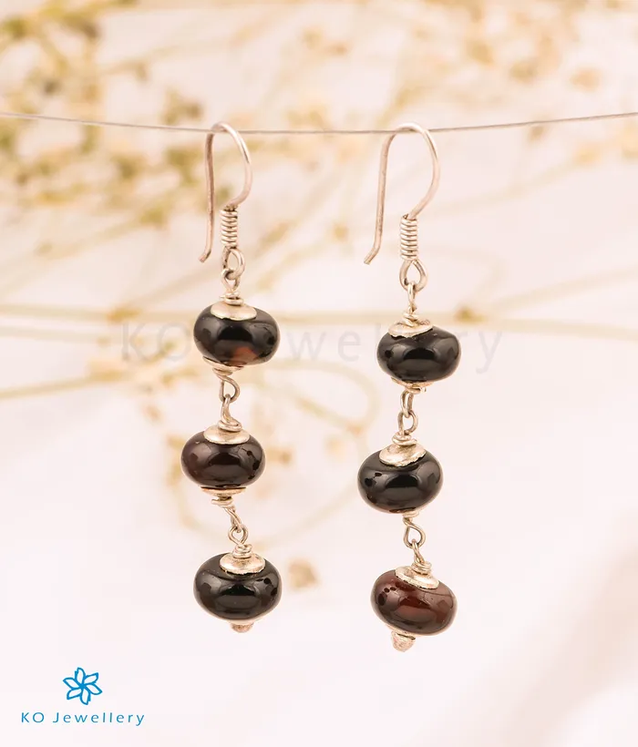 Earrings The Onyx Silver Gemstone Earring Gemstone