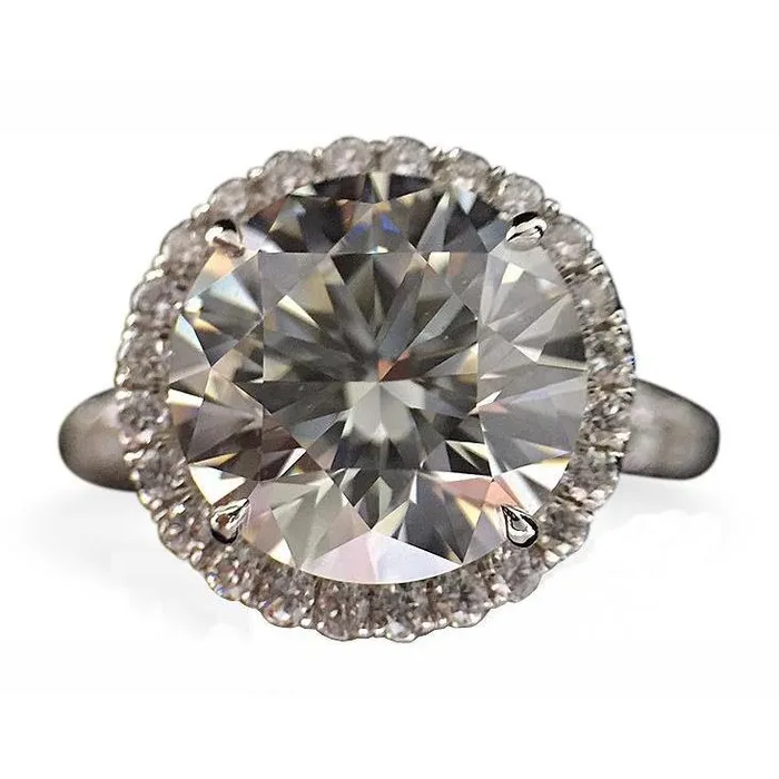 GB 82 Carat Round Lab Grown Diamond Engagement Ring Rings
