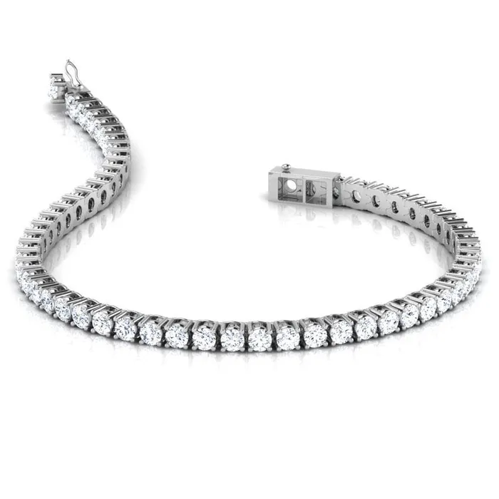 GB Bracelets 9 Ct Round Prong Setting Natural Earth Mined Diamond Tennis Bracelet White Gold Jewelry GB Bracelets 9 Ct Round Prong Setting Natural Earth Mined Diamond Tennis Bracelet White Gold Jewelry