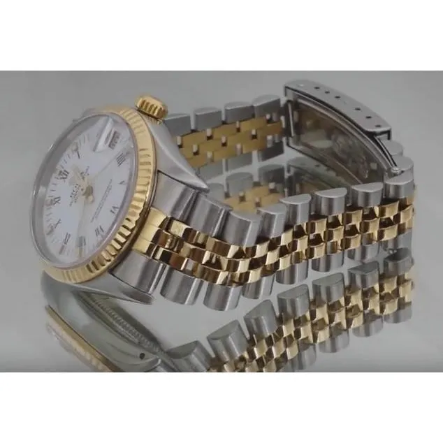 GB Bracelets White Roman Dial Rolex Datejust Watch Ss Gold Bracelet