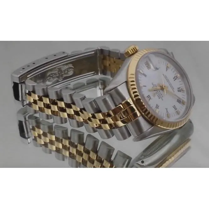 GB Bracelets White Roman Dial Rolex Datejust Watch Ss Gold Bracelet