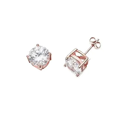 GB Earrings 5 Carats Women Studs Earrings Rose Gold 14K Natural Earth Mined Diamond GB Earrings 5 Carats Women Studs Earrings Rose Gold 14K Natural Earth Mined Diamond