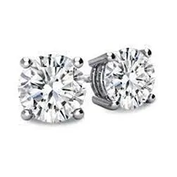 GB Earrings Round Cut Real Natural Earth Mined Diamond Stud Earring 180 Carats White Gold GB Earrings Round Cut Real Natural Earth Mined Diamond Stud Earring 180 Carats White Gold