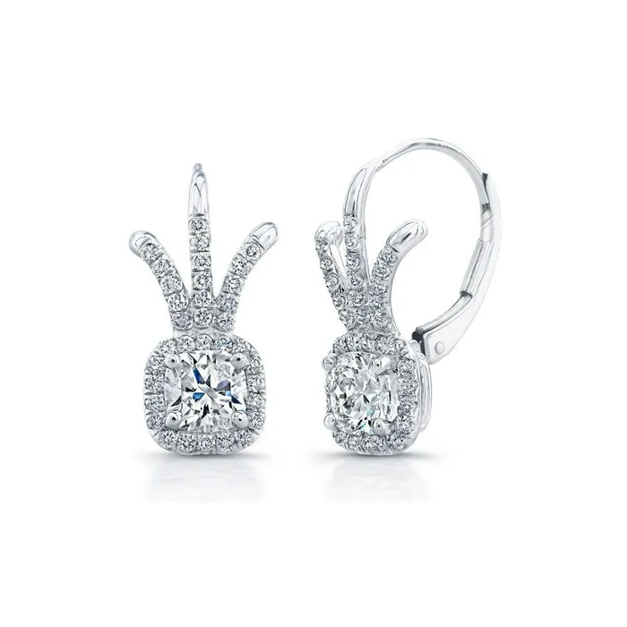 GB Earrings Sparkling 460 Carats Natural Earth Mined Diamonds Women Dangle Earrings White Gold 14K GB Earrings Sparkling 460 Carats Natural Earth Mined Diamonds Women Dangle Earrings White Gold 14K