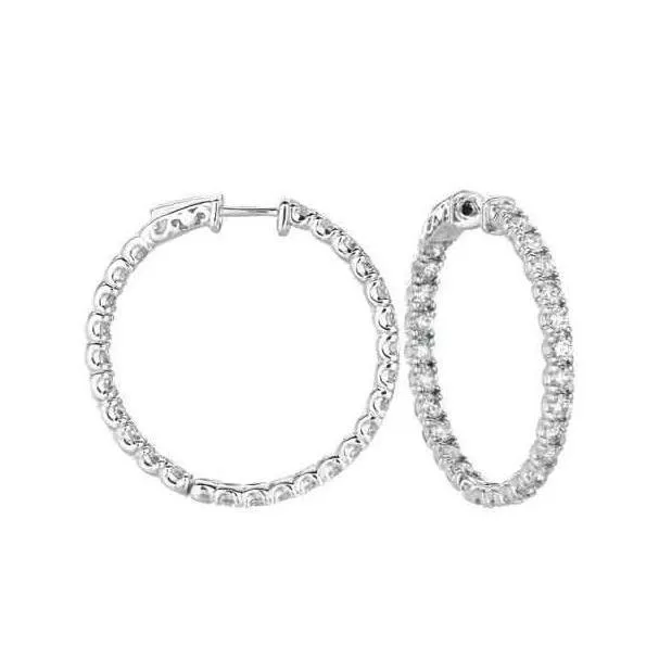 GB Earrings Women Hoop Earrings Round Cut 280 Carats Natural Earth Mined Diamonds White Gold 14K GB Earrings Women Hoop Earrings Round Cut 280 Carats Natural Earth Mined Diamonds White Gold 14K