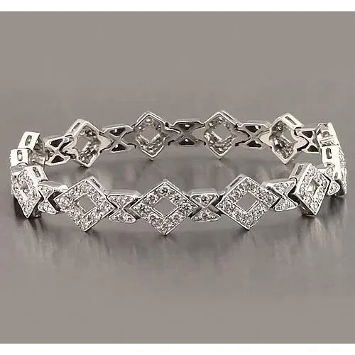 GB Gents White Gold Real Natural Earth Mined Diamond Bracelet 350 Carats Jewelry New Bracelets GB Gents White Gold Real Natural Earth Mined Diamond Bracelet 350 Carats Jewelry New Bracelets