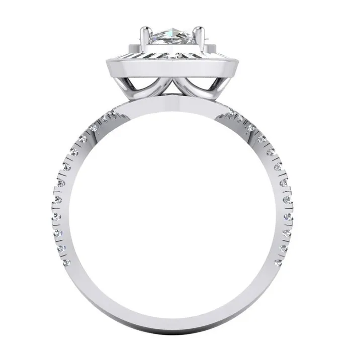 GB Marquise Halo Natural Earth Mined Diamond Engagement Ring 550 Carats Womens Jewelry Rings