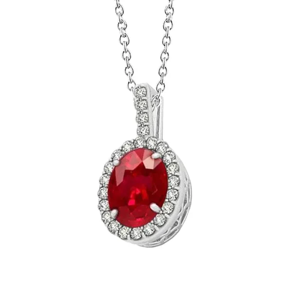 GB Necklaces Red Ruby Natural Earth Mined Diamond Pendant Necklace 690 Ct White Gold 14K GB Necklaces Red Ruby Natural Earth Mined Diamond Pendant Necklace 690 Ct White Gold 14K