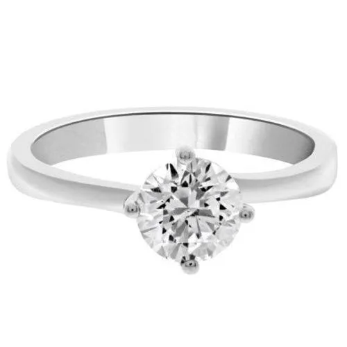 GB Rings 175 Carats Women Solitaire Round Natural Earth Mined Diamond Engagement Ring White Gold