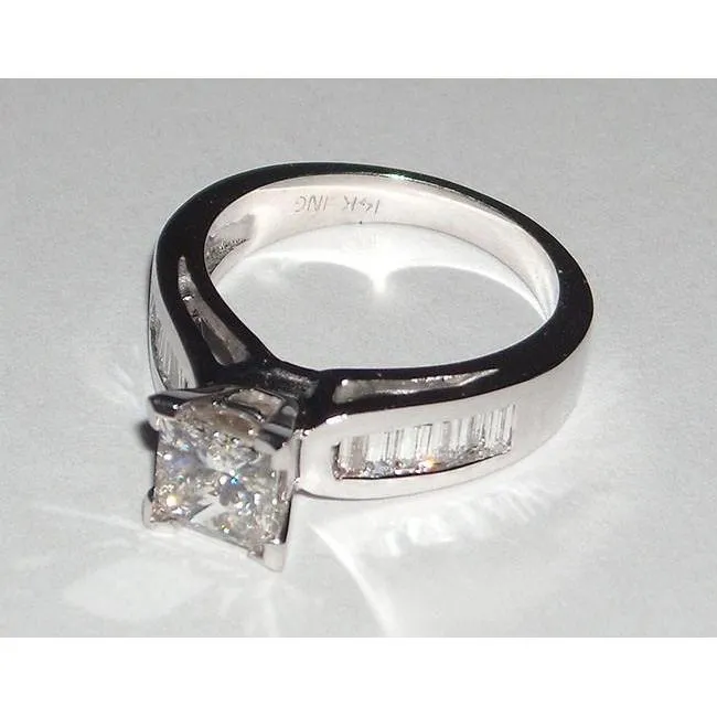 GB Rings 235 Carat Princess Natural Earth Mined Diamond Engagement Ring White Gold 14K