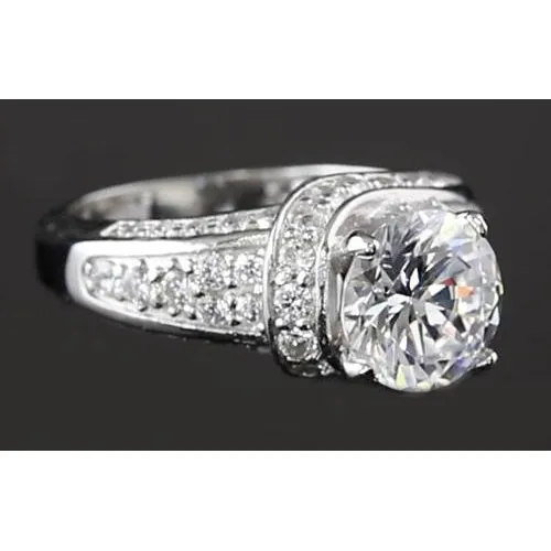 GB Rings 350 Carats Pave Setting Anniversary Ring Round Natural Earth Mined Diamond GB Rings 350 Carats Pave Setting Anniversary Ring Round Natural Earth Mined Diamond