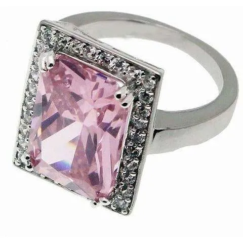 GB Rings Big Kunzite With Natural Earth Mined Diamonds 2550 Carats Ring 14K White Gold GB Rings Big Kunzite With Natural Earth Mined Diamonds 2550 Carats Ring 14K White Gold