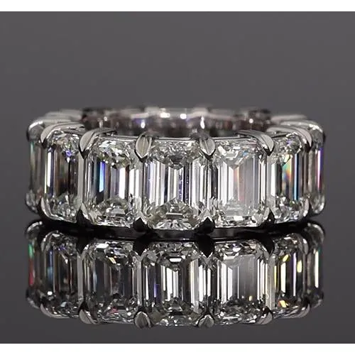GB Rings Emerald Cut Natural Earth Mined Diamond Eternity Band 1120 Carats White Gold Jewelry GB Rings Emerald Cut Natural Earth Mined Diamond Eternity Band 1120 Carats White Gold Jewelry
