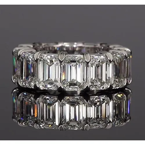 GB Rings Emerald Cut Natural Earth Mined Diamond Eternity Band 1120 Carats White Gold Jewelry GB Rings Emerald Cut Natural Earth Mined Diamond Eternity Band 1120 Carats White Gold Jewelry