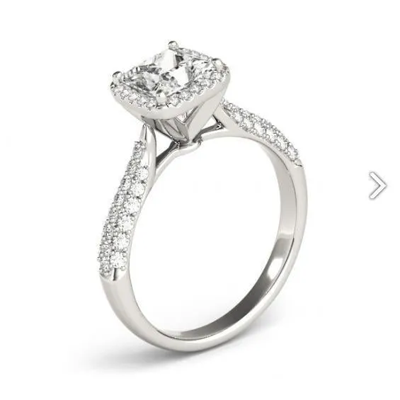 GB Rings Halo Natural Earth Mined Diamond Engagement Fancy Ring 175 Carats White Gold 14K New GB Rings Halo Natural Earth Mined Diamond Engagement Fancy Ring 175 Carats White Gold 14K New