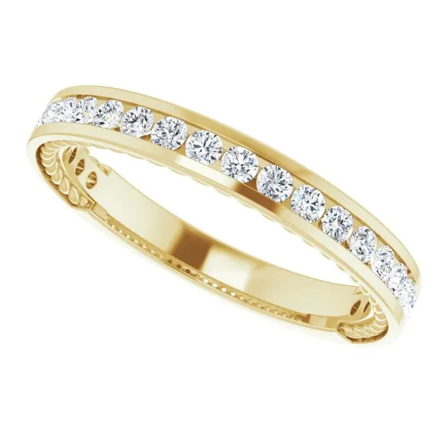 GB Rings Natural Earth Mined Diamond Wedding Band 060 Carats Bar Setting Yellow Gold Jewelry GB Rings Natural Earth Mined Diamond Wedding Band 060 Carats Bar Setting Yellow Gold Jewelry