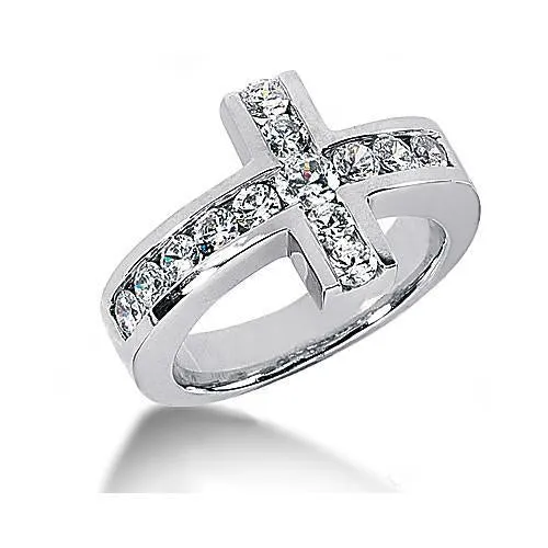 GB Rings Real Natural Earth Mined Diamonds Cross Shape Engagement Fancy Ring 141 Ct White Gold 14K GB Rings Real Natural Earth Mined Diamonds Cross Shape Engagement Fancy Ring 141 Ct White Gold 14K