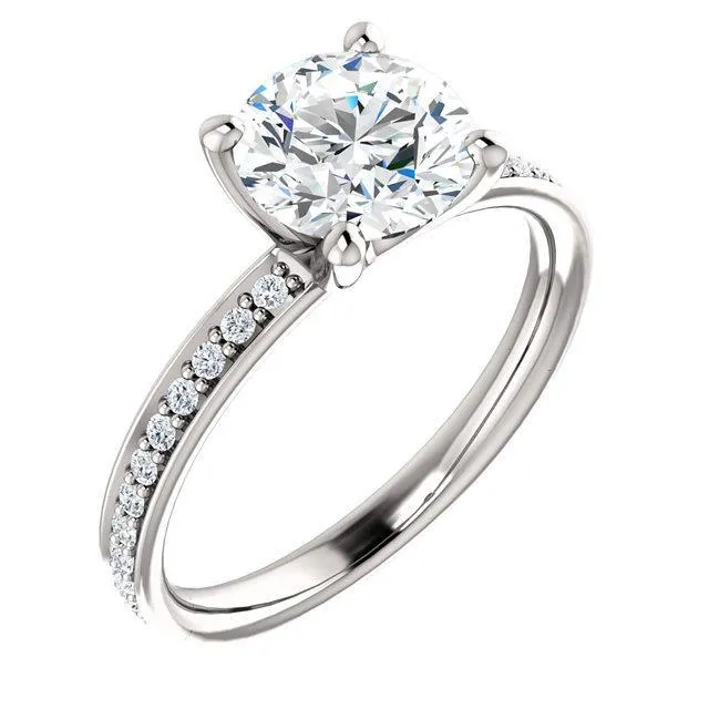 GB Rings Solitaire With Accents 1 Carat Natural Earth Mined Diamond Engagement Ring Gold Jewelry GB Rings Solitaire With Accents 1 Carat Natural Earth Mined Diamond Engagement Ring Gold Jewelry