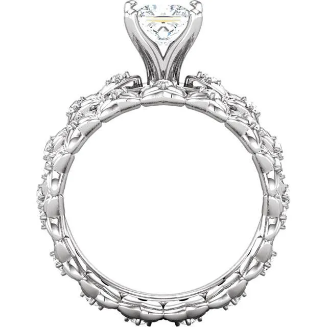 GB Rings Vintage Style Natural Earth Mined Diamond Engagement Ring 165 Carats White Gold 14K