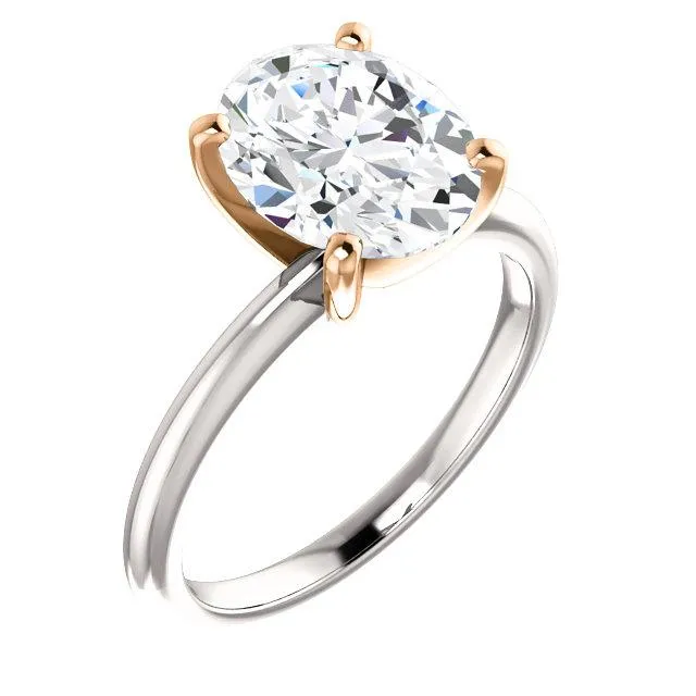 GB Solitaire Natural Earth Mined Diamond Ring Two Tone 5 Carats Women Jewelry Rings GB Solitaire Natural Earth Mined Diamond Ring Two Tone 5 Carats Women Jewelry Rings