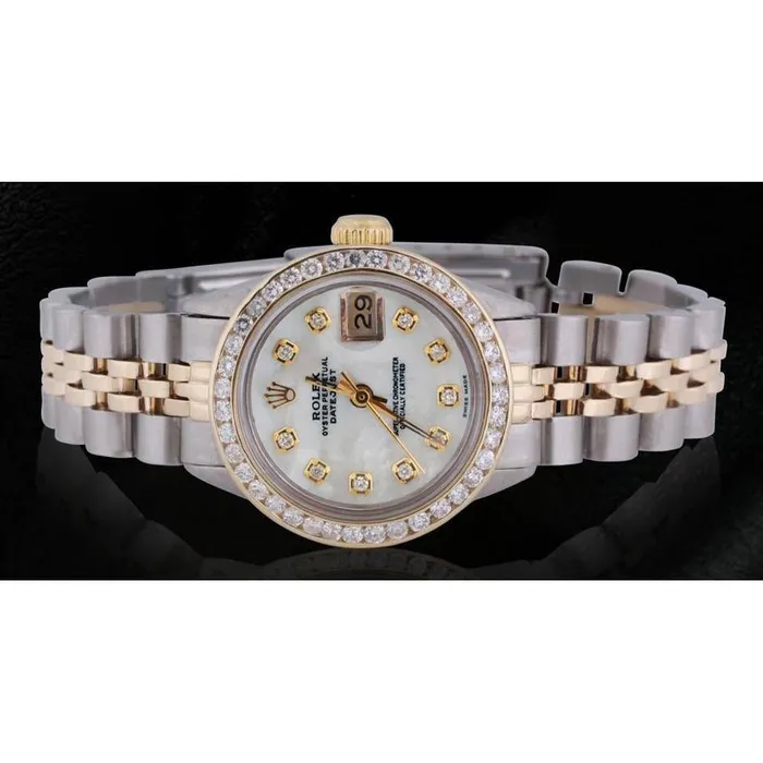 GB Watches Ss Gold Rolex Ladies Datejust Watch Diamond Dial Channel Set Bezel GB Watches Ss Gold Rolex Ladies Datejust Watch Diamond Dial Channel Set Bezel