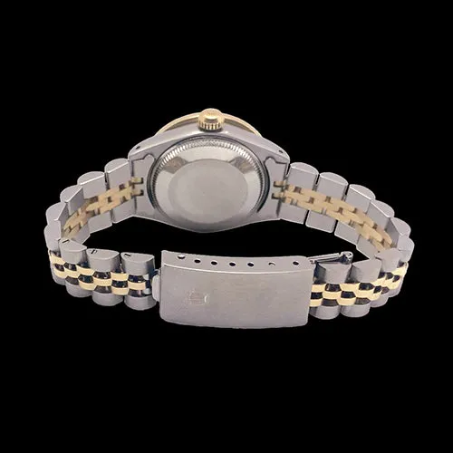 GB Watches Ss Gold Rolex Ladies Datejust Watch Diamond Dial Channel Set Bezel