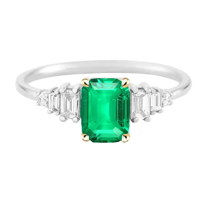 Gold Green Emerald Real Diamond Ring HarryChadEntcom Rings