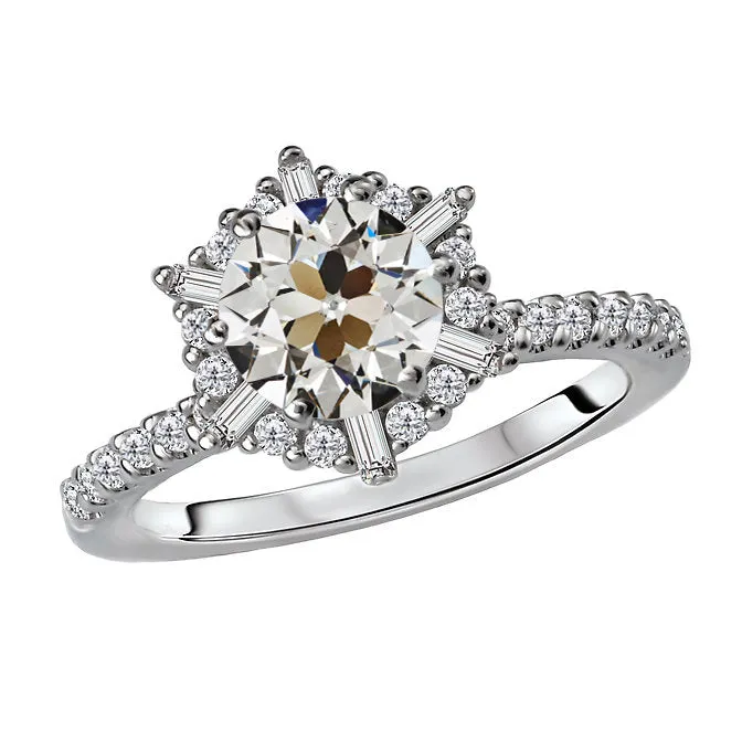 Halo Baguette Round Old Miner Real Natural Earth Mined Diamond Ring Ladies Jewelry 5 Carats HarryChadEntcom Rings Halo Baguette Round Old Miner Real Natural Earth Mined Diamond Ring Ladies Jewelry 5 Carats HarryChadEntcom Rings