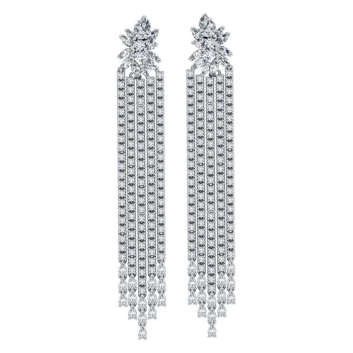HarryChadEntcom 3 Inches Chandelier Mined Earrings Diamonds Earrings HarryChadEntcom 3 Inches Chandelier Mined Earrings Diamonds Earrings