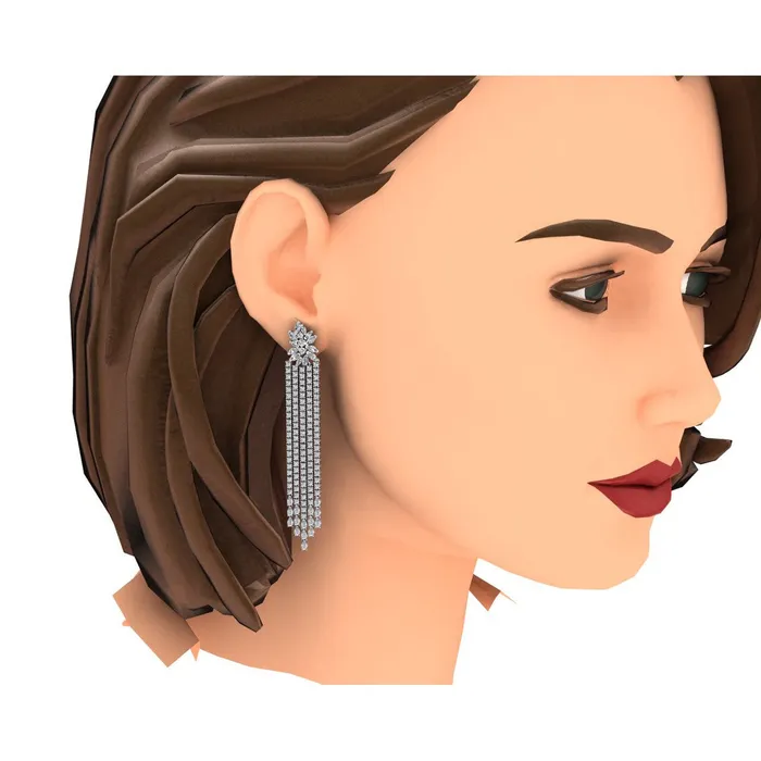HarryChadEntcom 3 Inches Chandelier Mined Earrings Diamonds Earrings HarryChadEntcom 3 Inches Chandelier Mined Earrings Diamonds Earrings