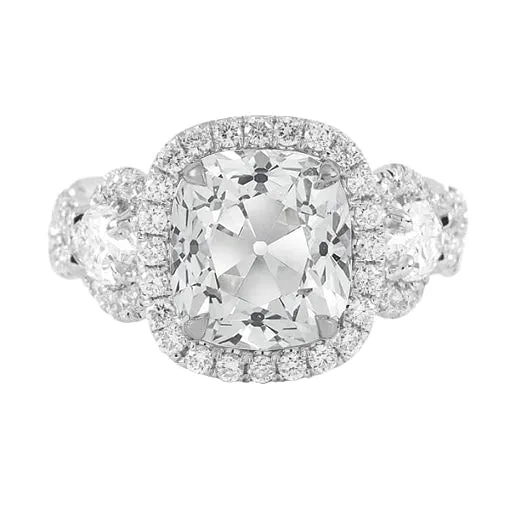 HarryChadEntcom 3 Stone Style Round Halo Ring Cushion Old Mine Cut Natural Earth Mined Diamonds 5 Carats Rings HarryChadEntcom 3 Stone Style Round Halo Ring Cushion Old Mine Cut Natural Earth Mined Diamonds 5 Carats Rings