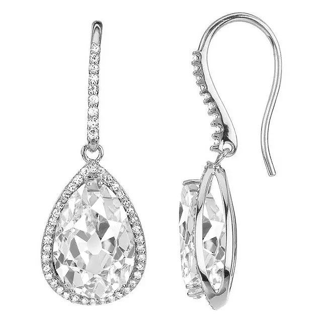 HarryChadEntcom Earrings Ladies Drop Earrings 650 Ct Pear Old Miner Natural Diamond