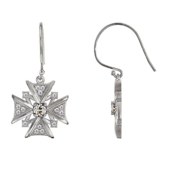 HarryChadEntcom Earrings Round Natural Diamond Old Mine Cut Dangle Earrings Star Style 150 Carats HarryChadEntcom Earrings Round Natural Diamond Old Mine Cut Dangle Earrings Star Style 150 Carats