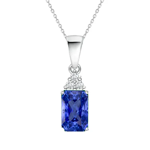 HarryChadEntcom Necklaces Ladies Fancy Pendant Radiant Sri Lankan Sapphire Natural Earth Mined Diamond 175 Carats HarryChadEntcom Necklaces Ladies Fancy Pendant Radiant Sri Lankan Sapphire Natural Earth Mined Diamond 175 Carats