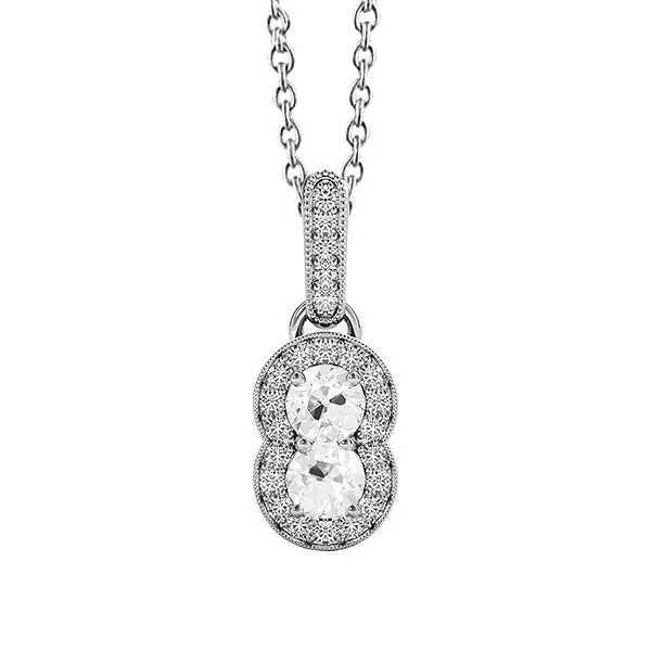 HarryChadEntcom Necklaces Round Halo Old Mine Cut Genuine Natural Earth Mined Diamond Pendant Two Stone 2 Carats HarryChadEntcom Necklaces Round Halo Old Mine Cut Genuine Natural Earth Mined Diamond Pendant Two Stone 2 Carats