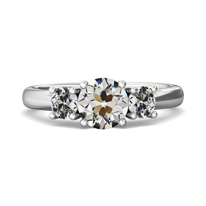 HarryChadEntcom Rings 3 Stone Anniversary Ring Round Old Mine Cut Natural Earth Mined Diamond 4 Carats HarryChadEntcom Rings 3 Stone Anniversary Ring Round Old Mine Cut Natural Earth Mined Diamond 4 Carats