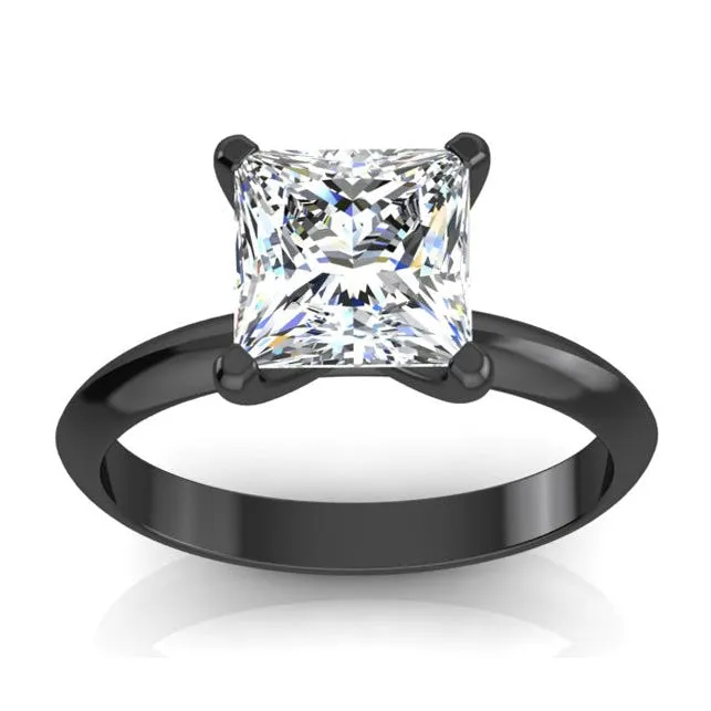 HarryChadEntcom Rings Black Gold Princess Huge Lab Grown Diamond Solitaire Ring 8 Carats HarryChadEntcom Rings Black Gold Princess Huge Lab Grown Diamond Solitaire Ring 8 Carats